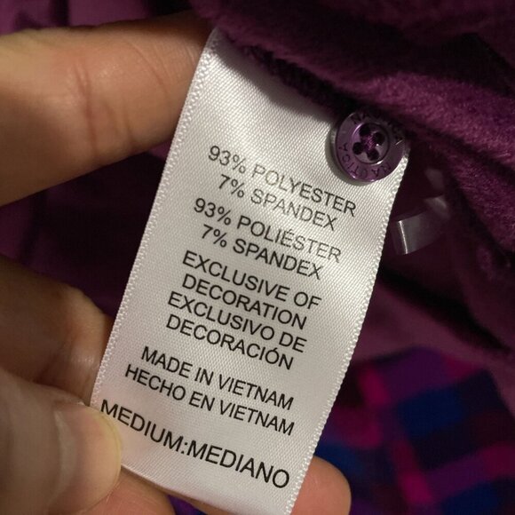 NWOT Nautica Medium Womens Burgundy Henley Pajama Set With Plaid Jogger - Picture 5 of 6